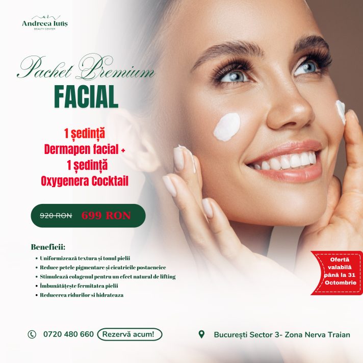 Pachet facial: 1 ședință Dermapen și 1 ședință Oxygenera Cocktail pentru rejuvenare și revitalizare ten.